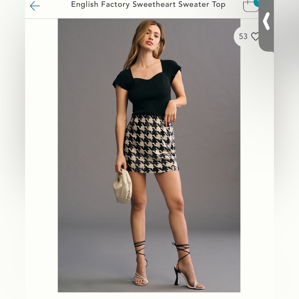 English factory sweetheart sweater